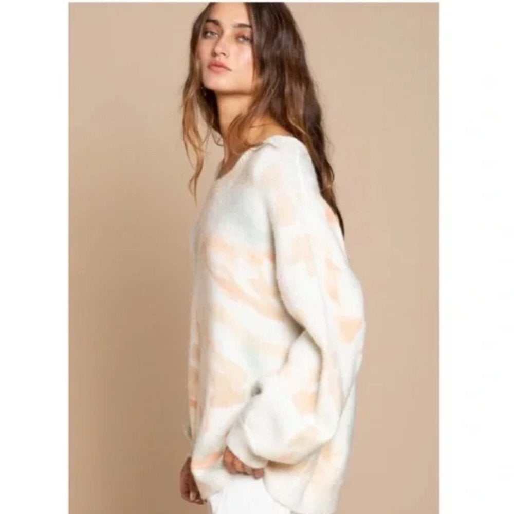 Multi - Color Oversized Sweater - Primrose Signature Boutique