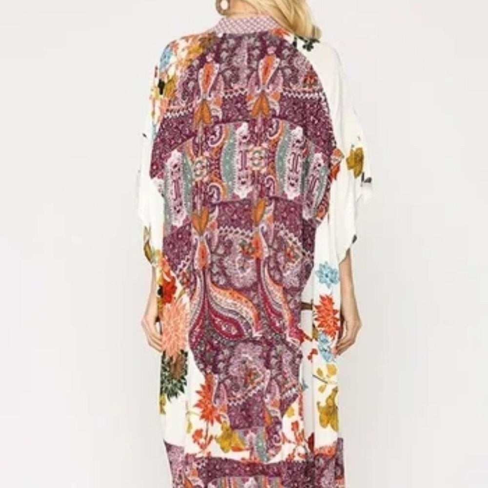 Multi mixed color Kimono - Primrose Signature Boutique