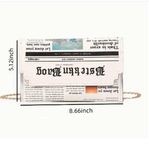 Newspaper Crossbody purse - Primrose Signature Boutique