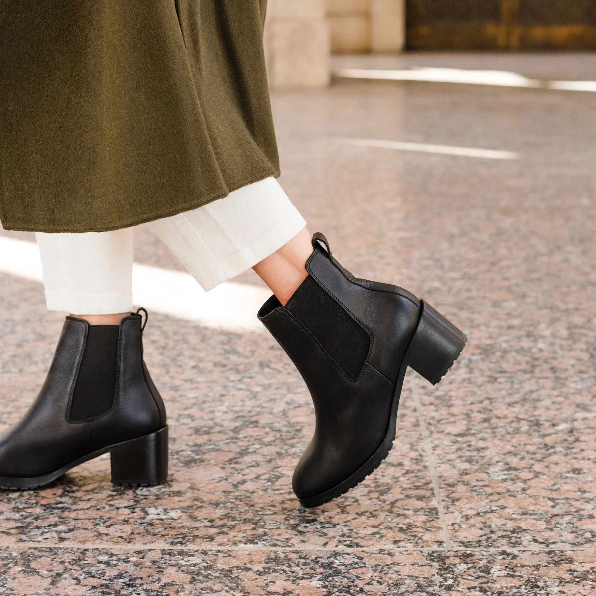 Nisolo Ana Go - To Heeled Black Chelsea Boot - Primrose Signature Boutique