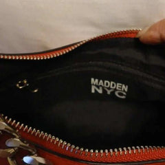 NYC Women's Double Front Pocket Crossbody, Red - Primrose Signature Boutique