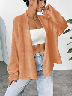 Open Front Dropped Shoulder Cardigan - Primrose Signature Boutique