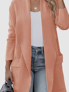 Open Front Dropped Shoulder Outerwear - Primrose Signature Boutique