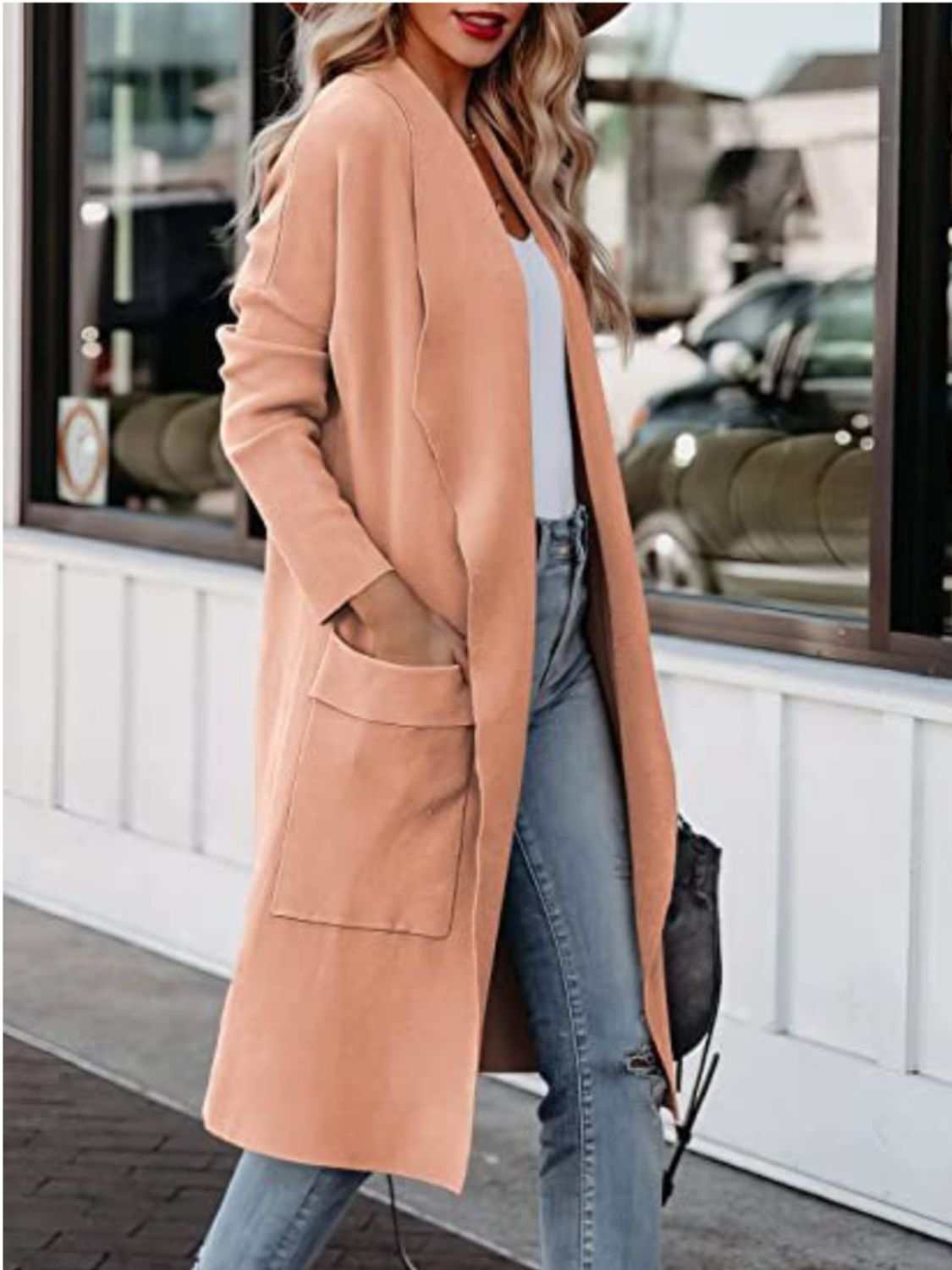 Open Front Dropped Shoulder Outerwear - Primrose Signature Boutique