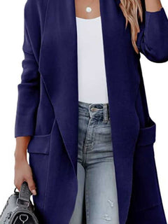 Open Front Dropped Shoulder Outerwear - Primrose Signature Boutique