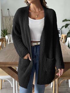 Open Front Long Sleeve Cardigan - Primrose Signature Boutique