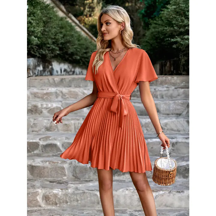 romantic pleated dress