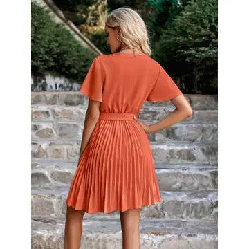 romantic pleated dress