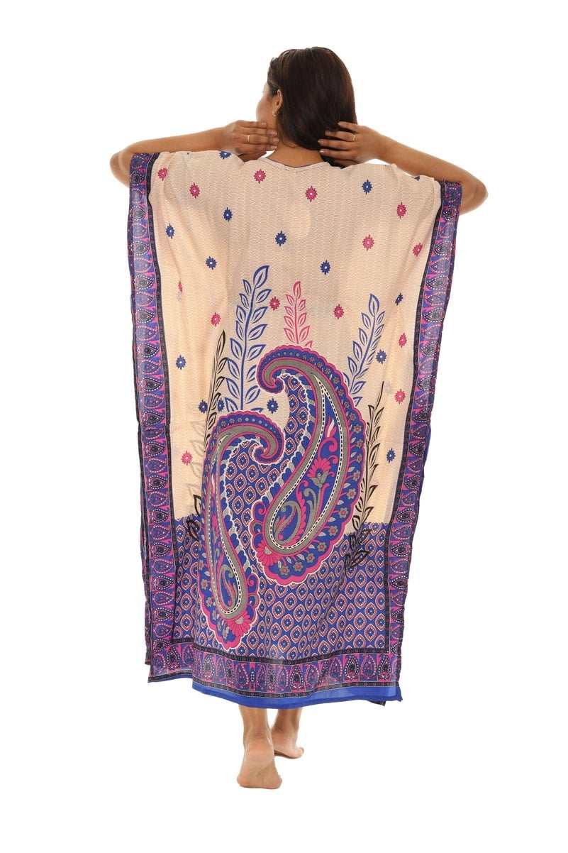 Paisley Paisley Floral Print Kaftan Shoreline Wear - Primrose Signature Boutique