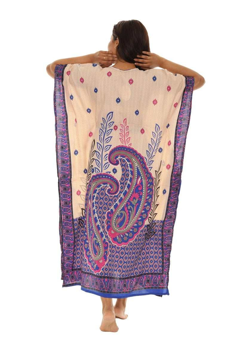Paisley Paisley Floral  Print Kaftan  Shoreline Wear-zoom-