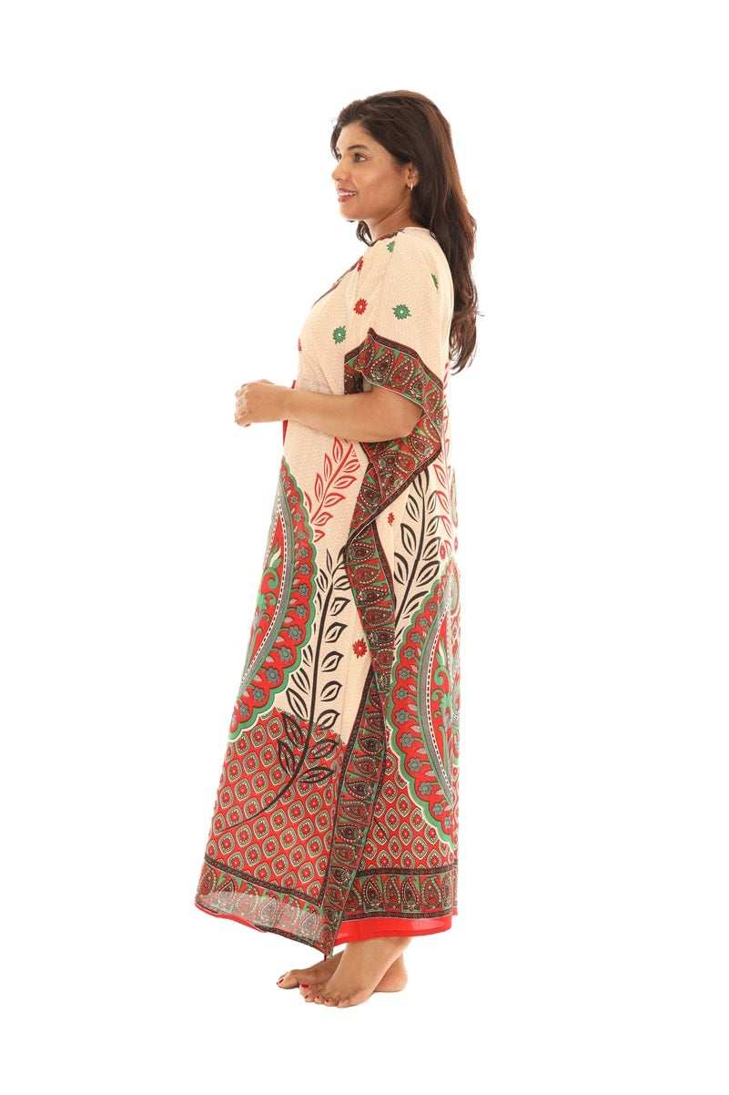 Paisley Paisley Floral  Print Kaftan  Shoreline Wear-zoom-4