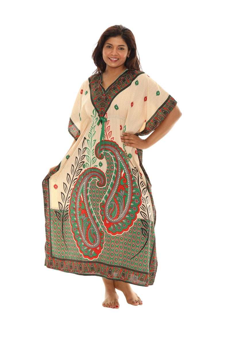 Paisley Paisley Floral Print Kaftan Shoreline Wear - Primrose Signature Boutique
