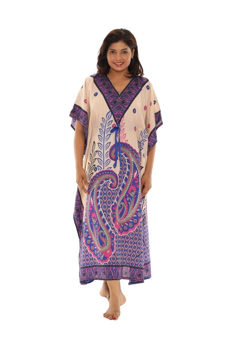 Paisley Paisley Floral Print Kaftan Shoreline Wear - Primrose Signature Boutique