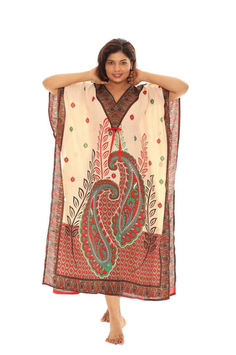 Paisley Paisley Floral Print Kaftan Shoreline Wear - Primrose Signature Boutique