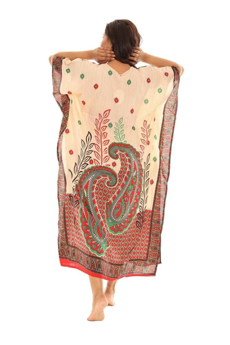 Paisley Paisley Floral Print Kaftan Shoreline Wear - Primrose Signature Boutique