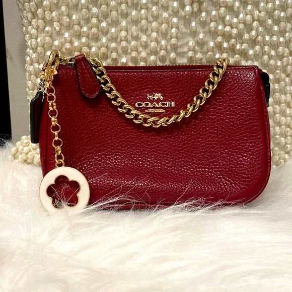Pebbled Leather Chain Strap Mini Bag - Primrose Signature Boutique
