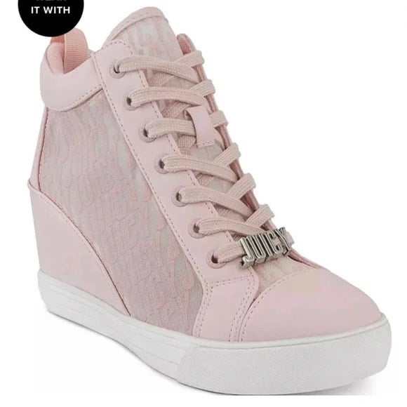 Pink Jorgia Quilted Wedge Sneakers - Primrose Signature Boutique