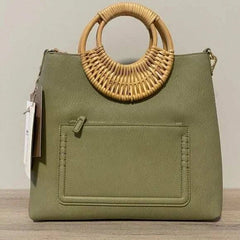 Pistachio Green Vegan Leather Crossbody Bag - Primrose Signature Boutique