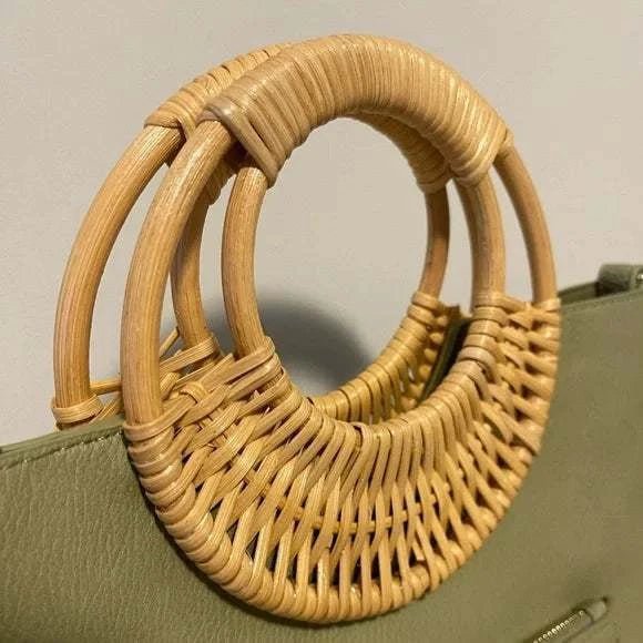 Pistachio Green Vegan Leather Crossbody Bag - Primrose Signature Boutique