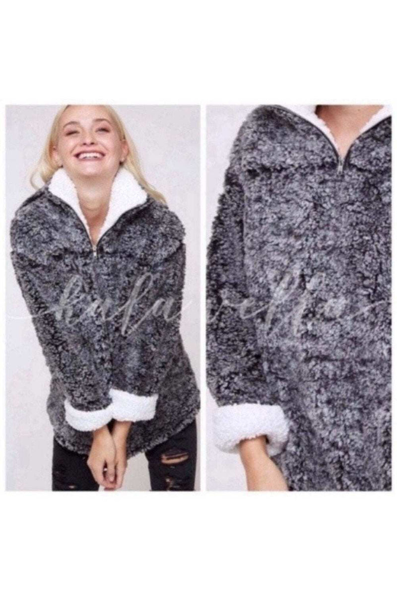 Plus Size Charcoal Soft Pull Over Sweater-zoom-