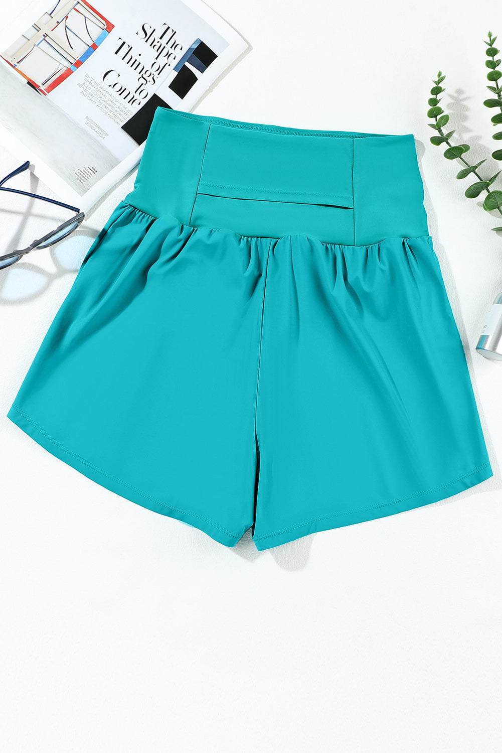 Pocketed High Waist Swim Shorts - Primrose Signature Boutique