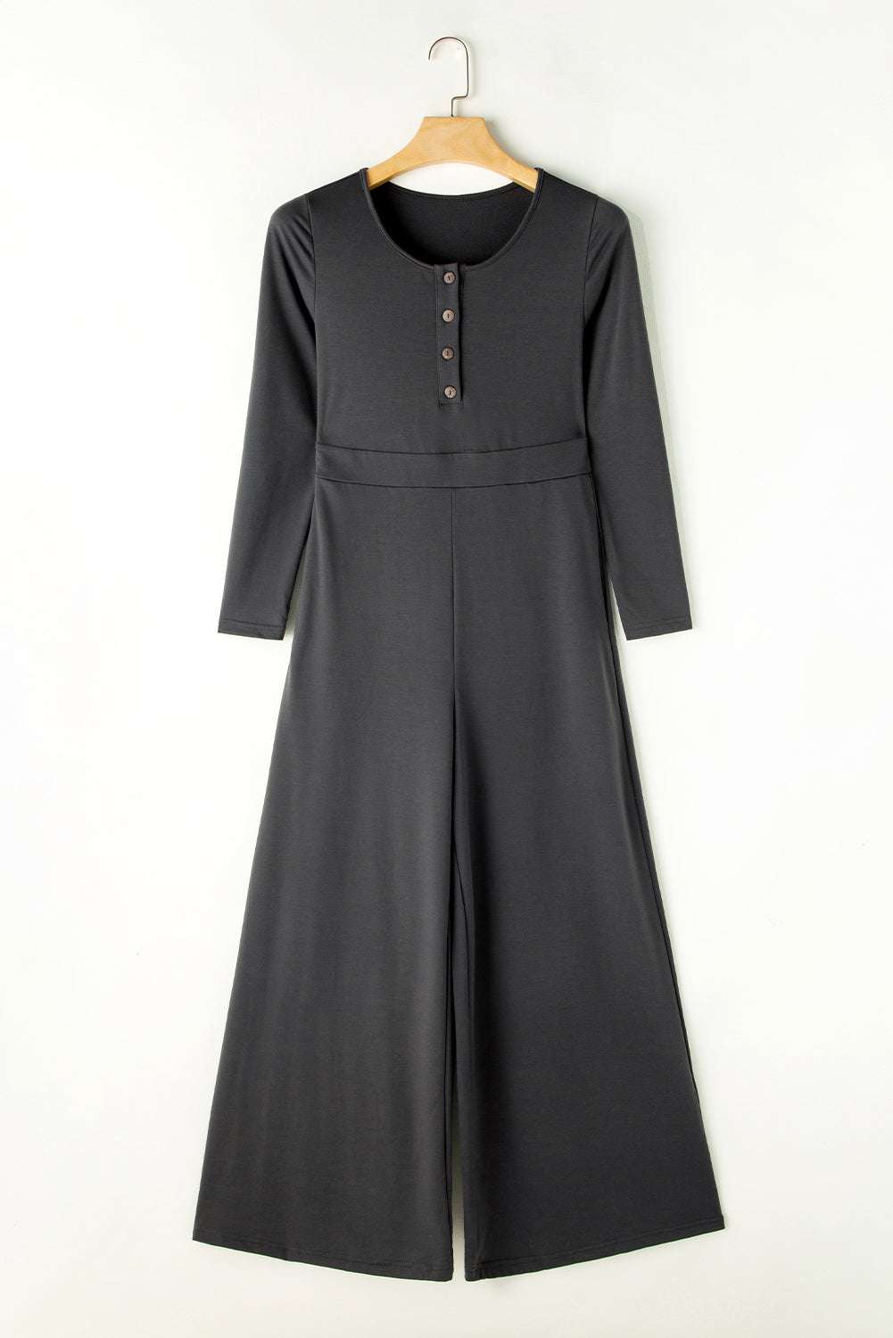 Pocketed Long Sleeve Wide Leg Jumpsuit - Primrose Signature Boutique