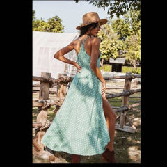 Polka Dot Maxi Wrap Dress - Primrose Signature Boutique