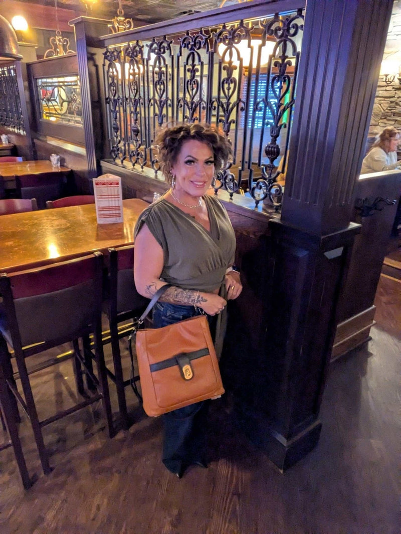 Primrose Vegan Leather "The Bailee: Tote Handbag-zoom-