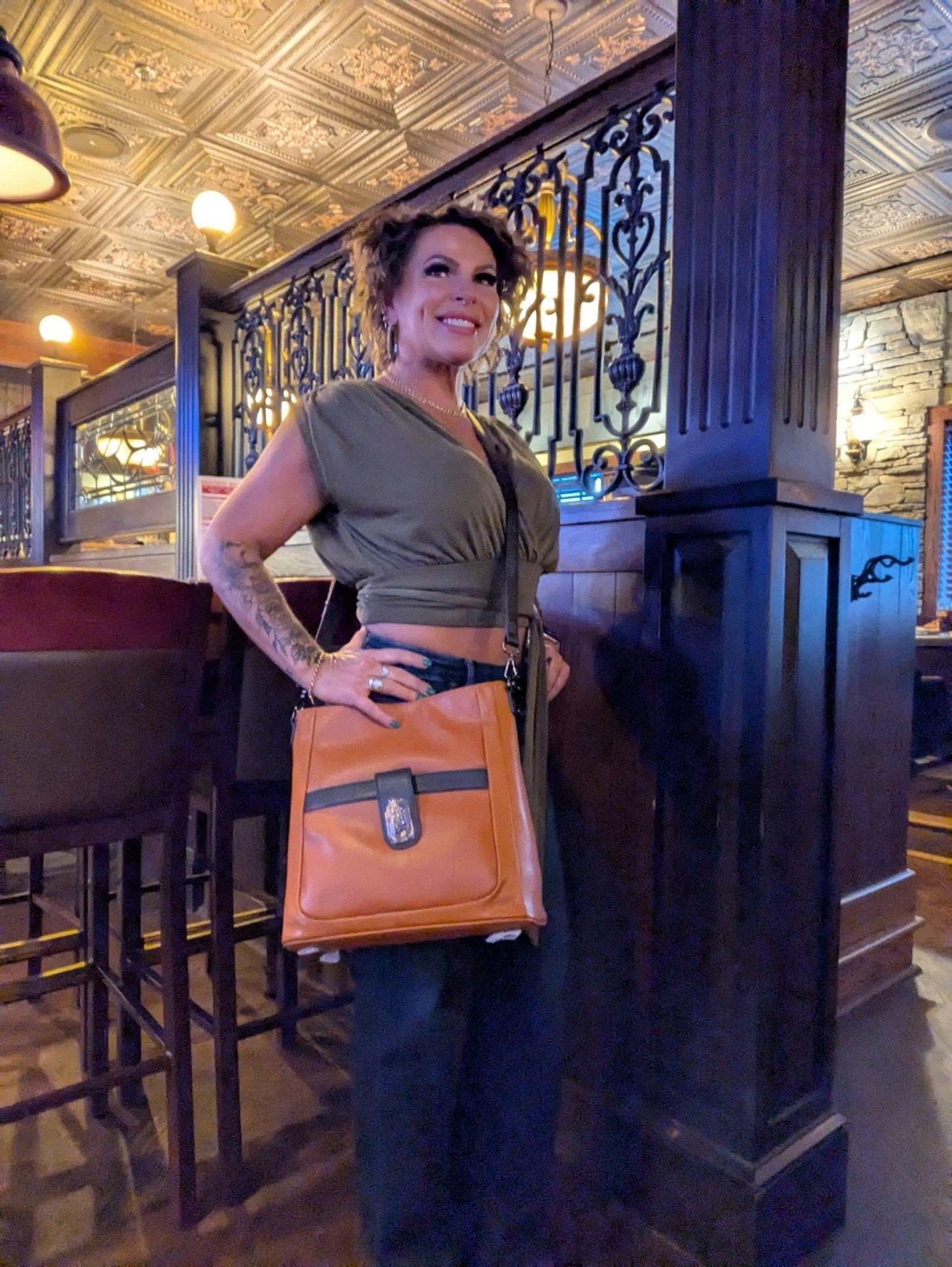 Primrose Vegan Leather "The Bailee: Tote Handbag