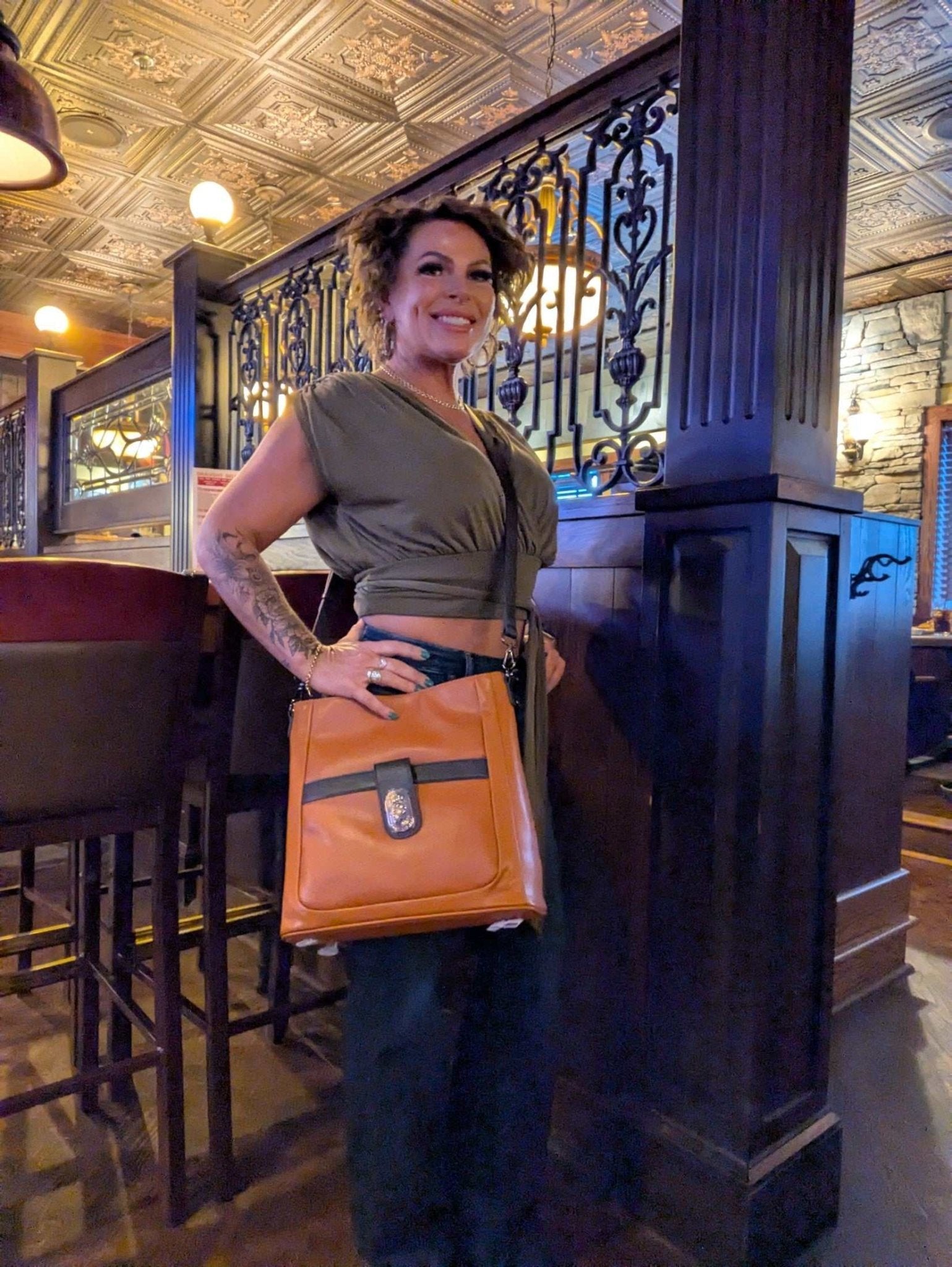 Primrose Vegan Leather "The Bailee: Tote Handbag