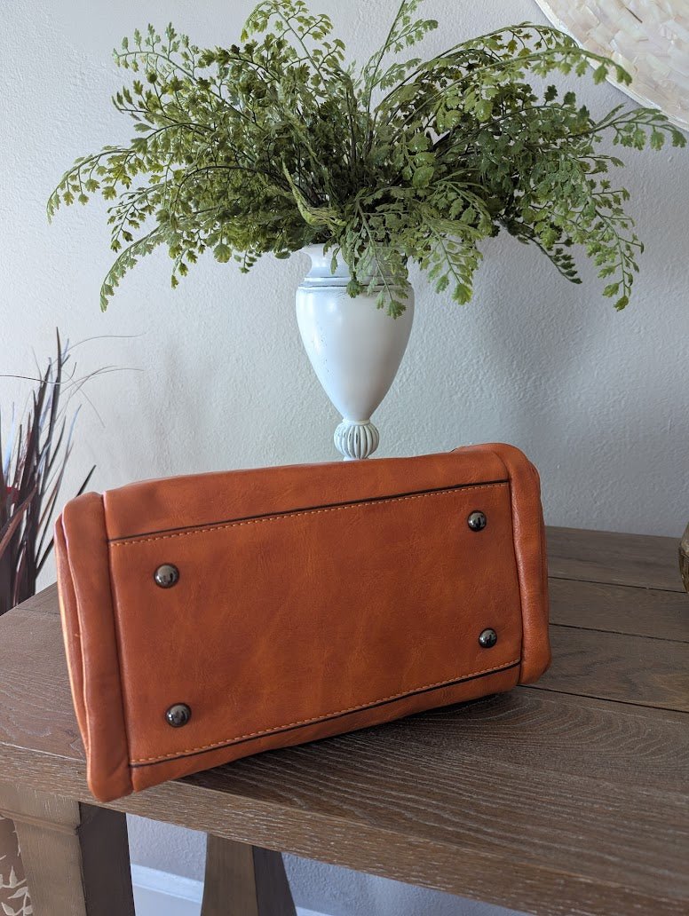 Primrose Vegan "Sara Satchel" Unique Luxury Designer Satchel Handbag-zoom-