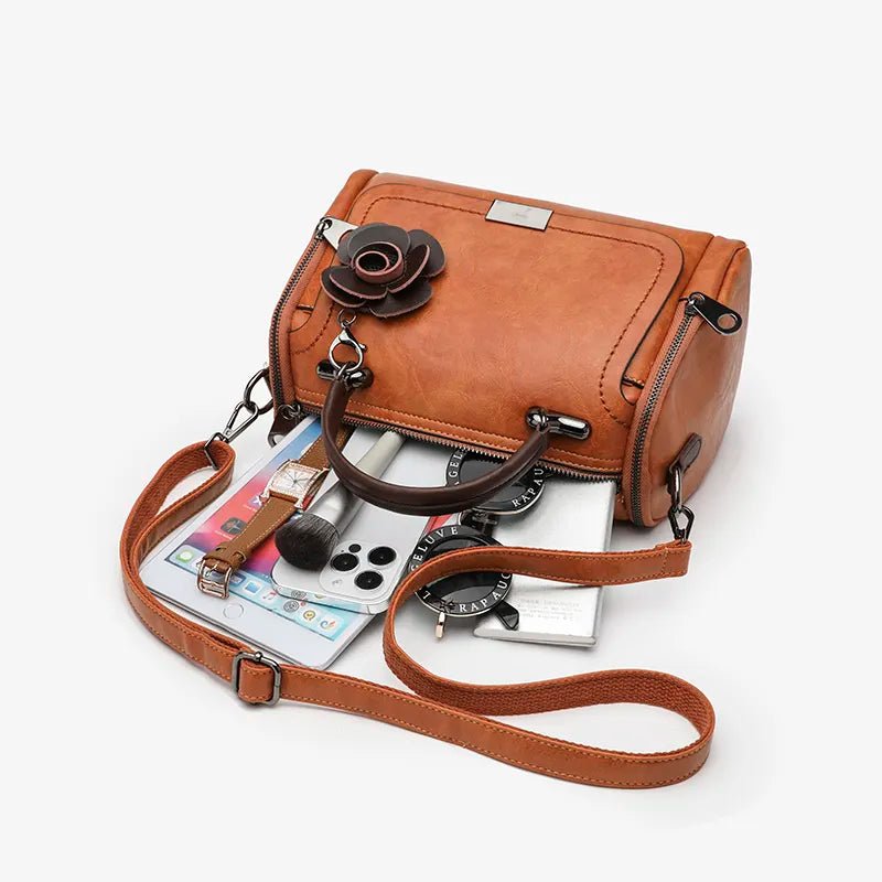 Primrose Vegan "Sara Satchel" Unique Luxury Designer Satchel Handbag-zoom-