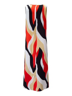 Printed Round Neck Mini Tank Dress - Primrose Signature Boutique