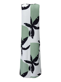 Printed Round Neck Mini Tank Dress - Primrose Signature Boutique