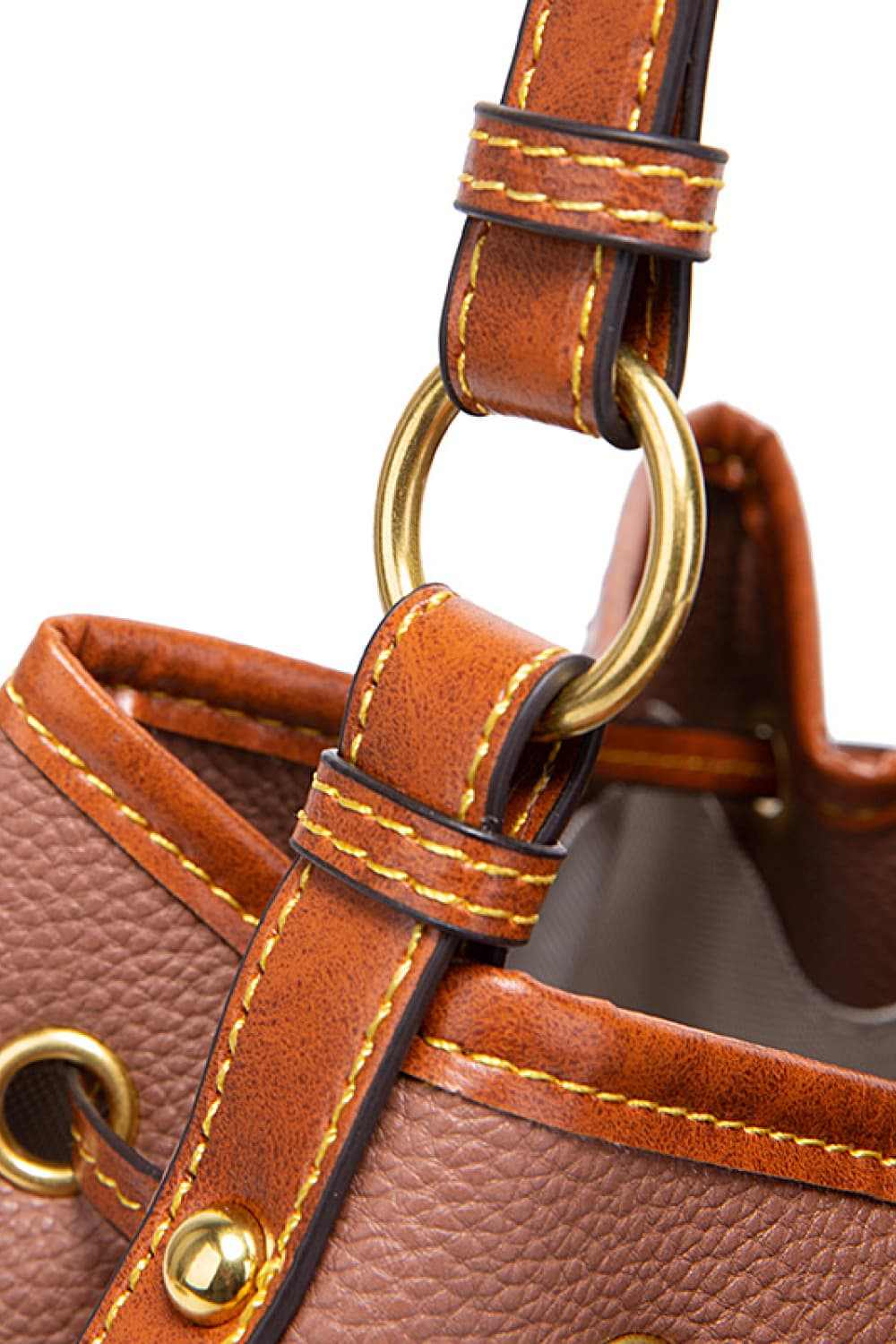 PU Drawstring Bucket Bag - Primrose Signature Boutique