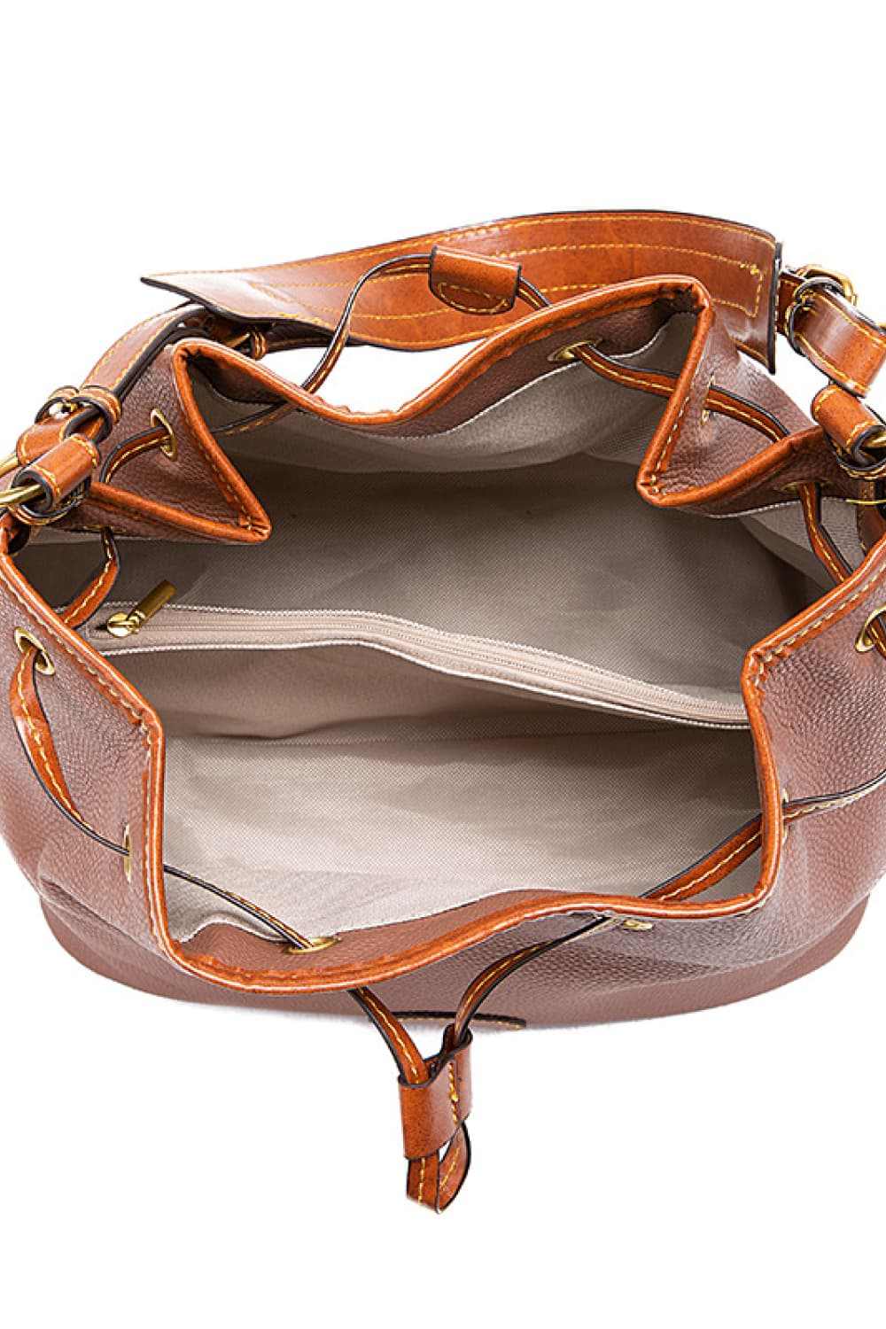 PU Drawstring Bucket Bag - Primrose Signature Boutique