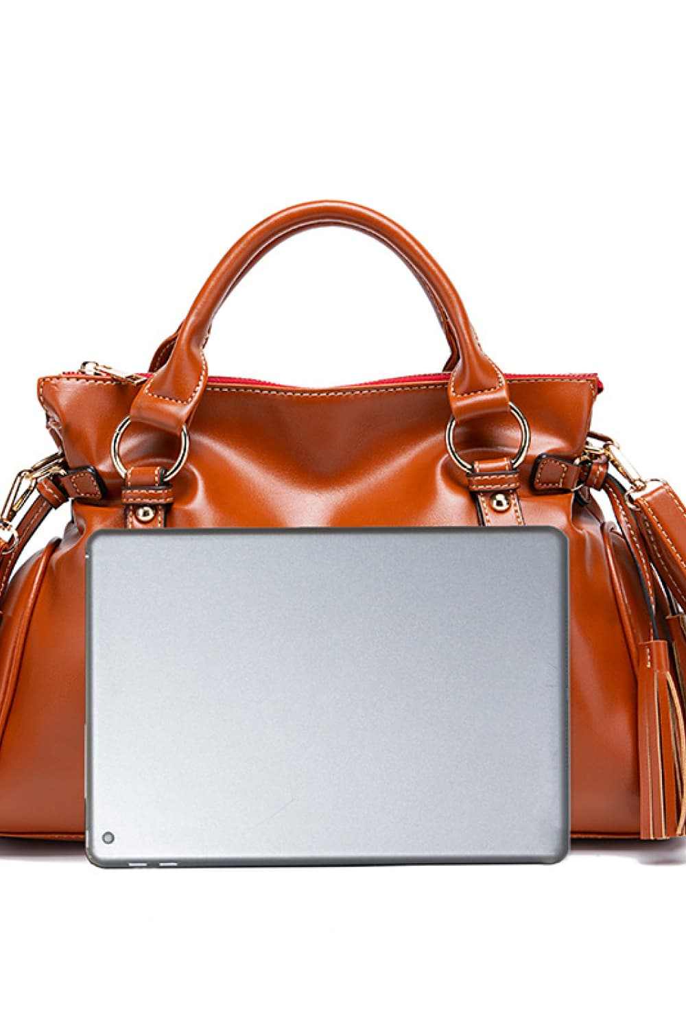 PU Leather Handbag with Tassels - Primrose Signature Boutique