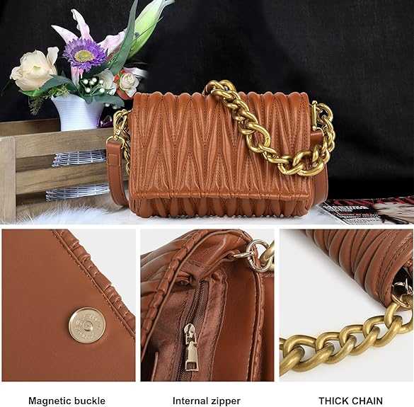 Quilted Vegan Leather Chain Strap Crossbody - Primrose Signature Boutique