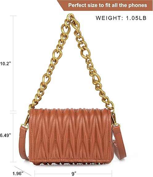 Quilted Vegan Leather Chain Strap Crossbody - Primrose Signature Boutique