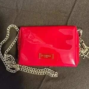 Red Cosmetic Bag with chain - Primrose Signature Boutique
