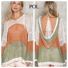 Relaxed Fit Hooded Sweater - Primrose Signature Boutique