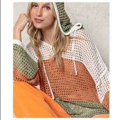 Relaxed Fit Hooded Sweater - Primrose Signature Boutique