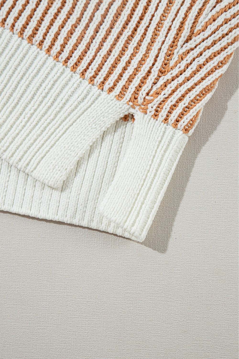 Round Neck Dropped Shoulder Sweater - Primrose Signature Boutique