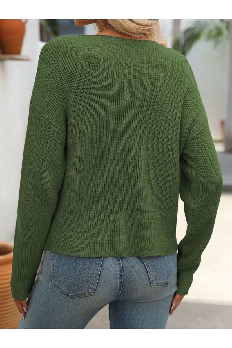 Pullover mit Rundhalsausschnitt und langen Ärmeln-zoom-