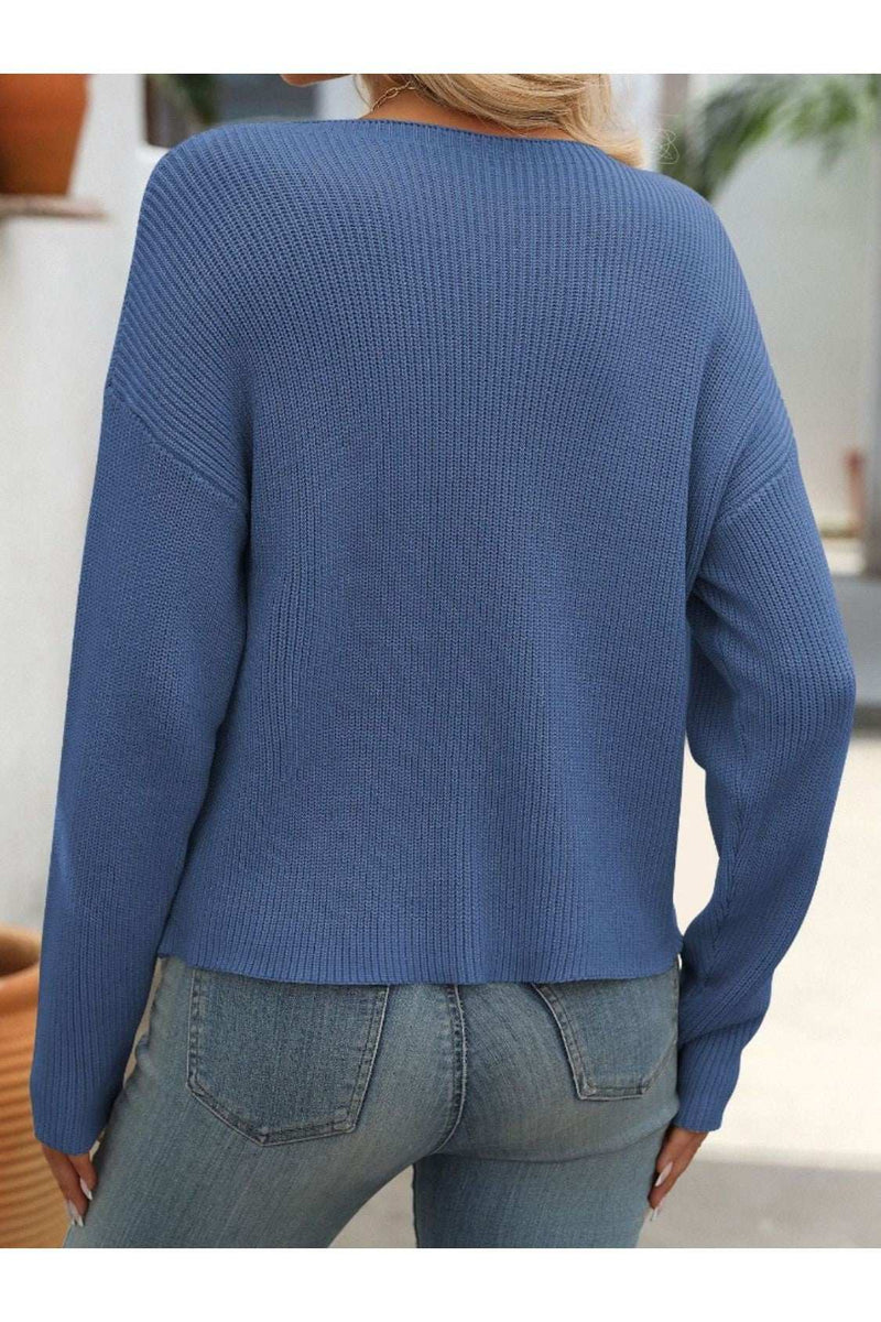 Pullover mit Rundhalsausschnitt und langen Ärmeln-zoom-