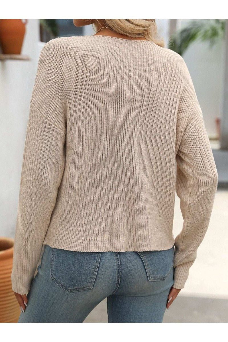 Pullover mit Rundhalsausschnitt und langen Ärmeln-zoom-