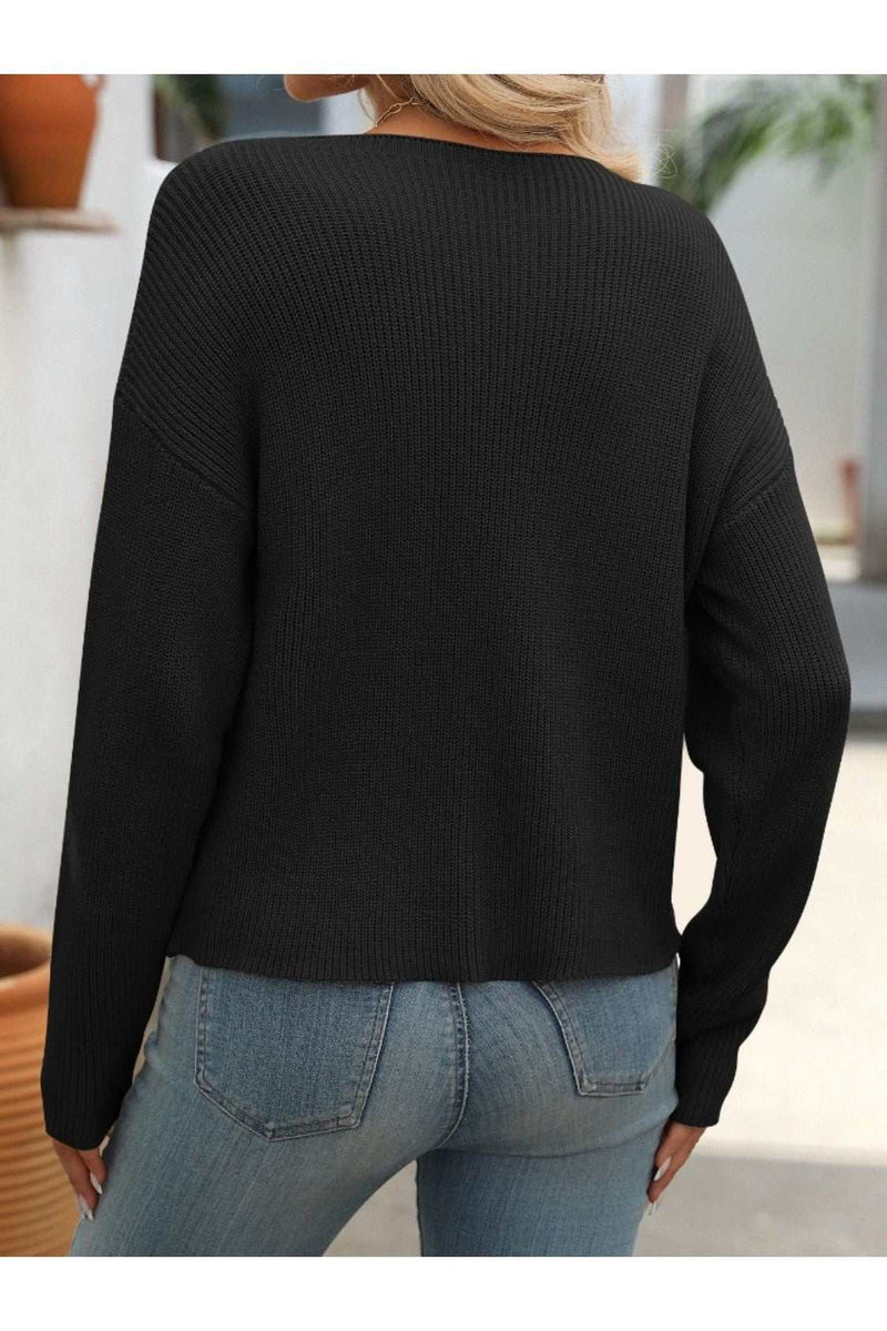 Pullover mit Rundhalsausschnitt und langen Ärmeln-zoom-