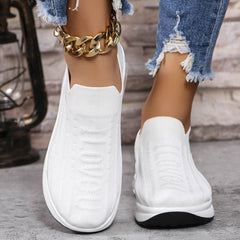 Round Toe Knit Detail Slip On - Primrose Signature Boutique