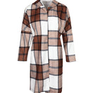 Switch Plaid Print Longline Hooded Coat 3 image