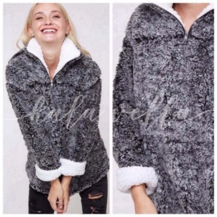 Plus Size Charcoal Soft Pull Over Sweater